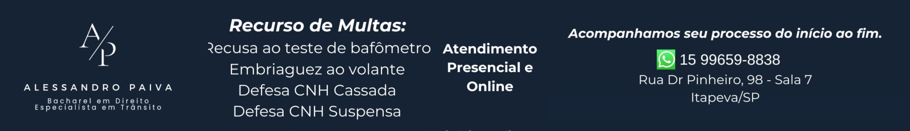 Alessandro Paiva, advocacia de trânsito